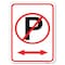 Signmission No Parking W/ Bidirectional Arrow Heavy-Gauge Alum Rust Proof Parking Sign, 18" x 24", A-1824-23656 A-1824-23656 - alternate 1